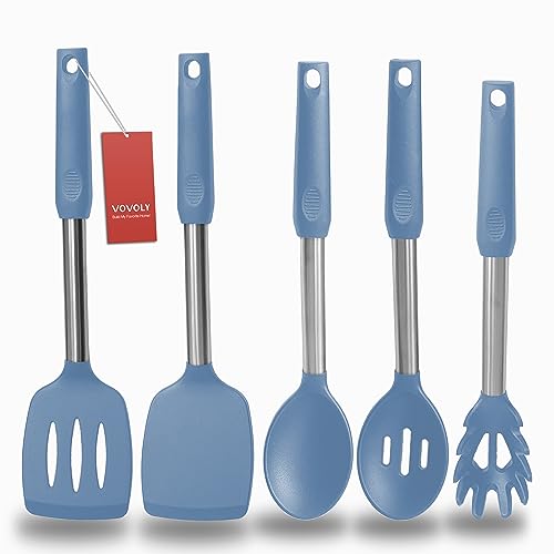 Silicone Spatula and Cooking Spoon (5 Count)