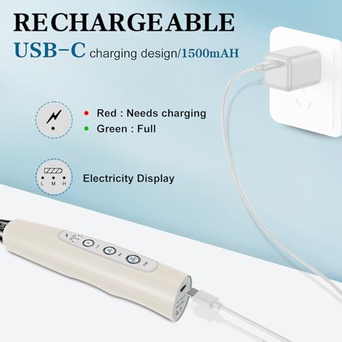 Milk Frother Wand Rechargeable Handheld Whisk Coffee 3 Speed Adjustable