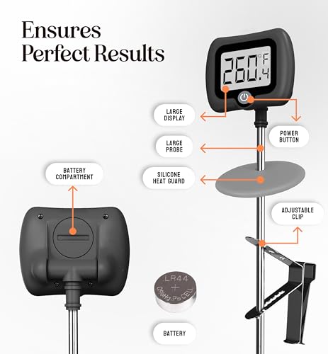 Digital Candy Thermometer with Pot Clip