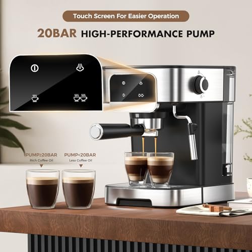 Compact Espresso Machine Professional 20 Bar with Touch Panel