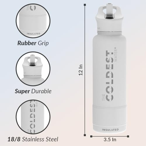 Coldest Insulated Water Bottle with Straw Lid