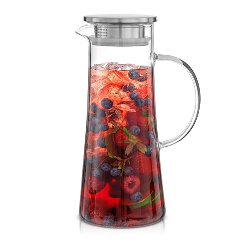 Glass Pitcher with Lid