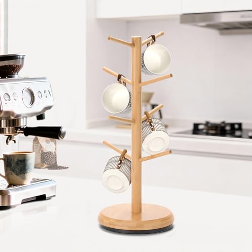 Mug Holder 360° Rotating Mug Tree Holds 8 Coffee Cups