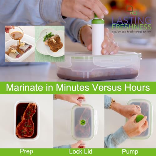 BPA Free Plastic Vacuum Seal Containers with Hand Pump