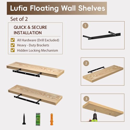 Floating Wall Shelves (2 Count)