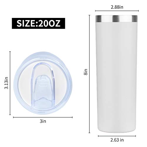 20 oz Skinny Tumblers Bulk Set (8 Count)