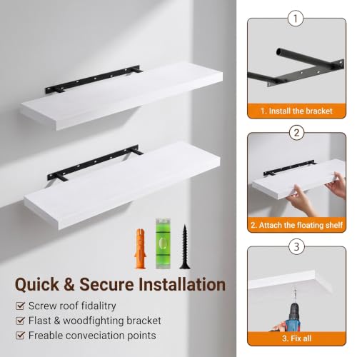 Floating Wall Shelves (2 Count)