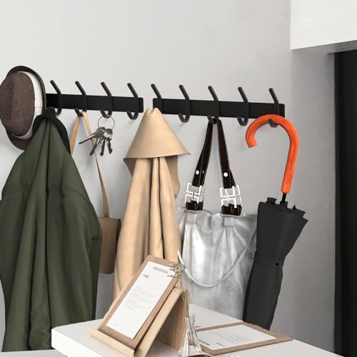 Wall Hooks Heavy Duty Aluminum Towel Hooks for Hanging Coat (2 Count)