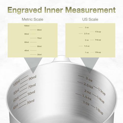 1PCS 1/2Cup (120ml, 4oz) Measuring Cup, Etched Inner Scale Measure Scoop