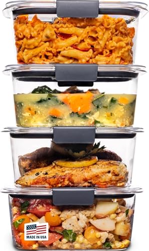 Brilliance BPA Free Airtight Food Storage Containers with Lids (4 Count)