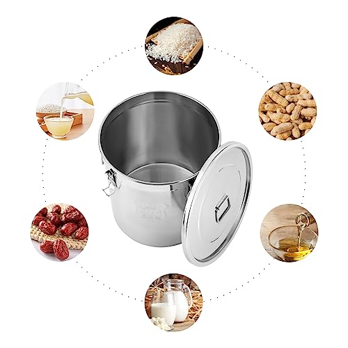 1623 OZ Stainless Steel Canister Rice Cereal Grain Storage Containers with Lid Airtight Coffee Bean Storage Milk Flour Sugar Food Storage for Home Bar Restaurant