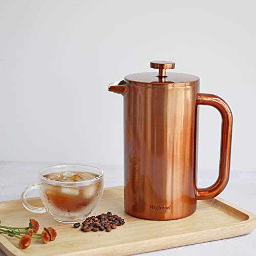 8 Cup Double Wall Insulated Stainless Steel French Coffee Press