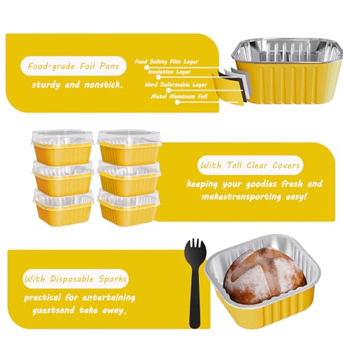 25 Pack Mini Cake Pans with Lids (25 Count)