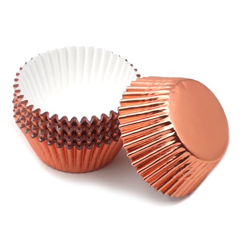 Standard Champagne Gold Foil Cupcake Liners Muffin Baking Cups for Party and More (100 Count)