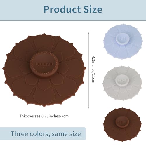 Silicone Cup Covers 4.1 Inch Reusable Silicone Mug and Cup Lids Suction Seal Lid Caps to Keep Drink Warm or Cold for Steeping Coffee Tea And Drink Cover