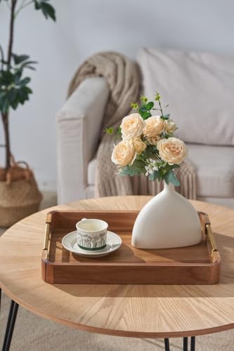 Acacia Wood Serving Tray with Handles