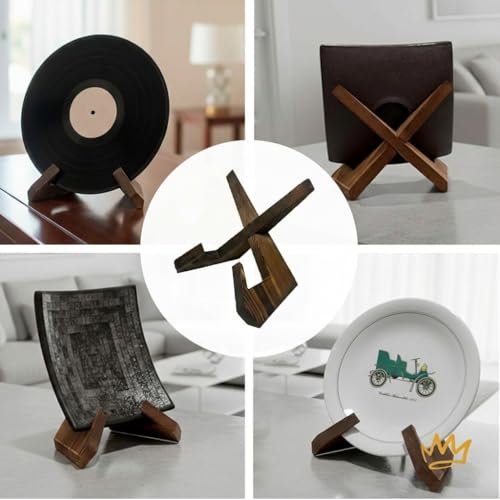 6.5" Brown Wood Display Stand Made in USA