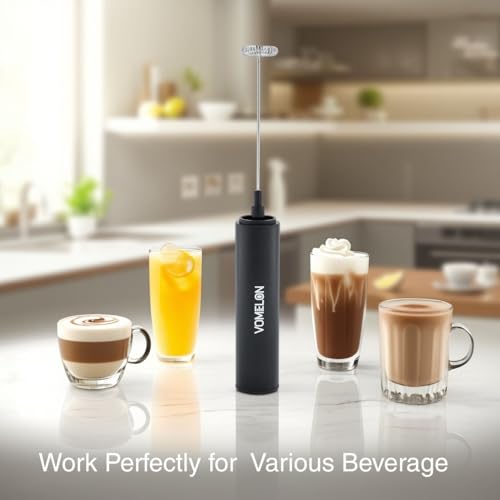 Rechargeable Milk Frother Handheld Electric Frother Wand Milk Foamer Drink Mixer for Coffee