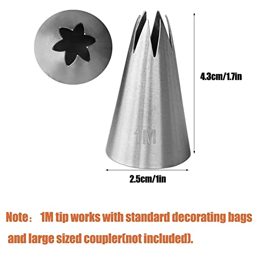 1M Open Star Piping Tip (6 Count)