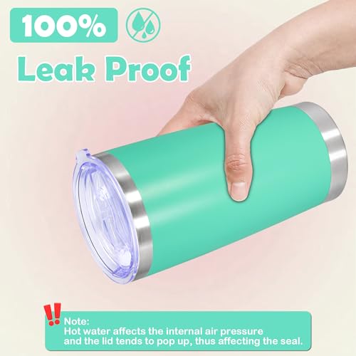 20oz Tumbler Stainless Steel Tumbler Coffee Tumbler with Lid Light Blue