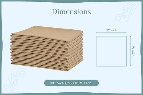Organic Cotton Beige Flour Sack Towels (10 Count)