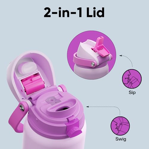 Insulated Water Bottle with Straw