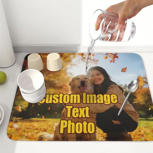 Personalized Dish Drying Mat for Kitchen Counter