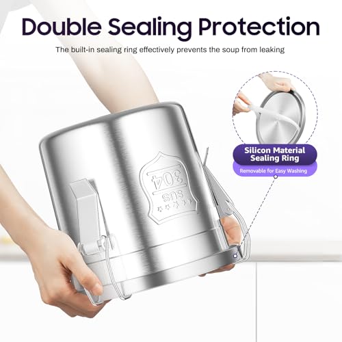304 Stainless Steel Container 12L Airtight Food Storage Container with Lids & Locking Clips Stainless Steel Bucket for Kitchen