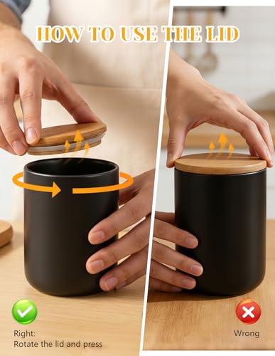 1000ml 33.8oz Ceramic Food Storage Containers with Lids