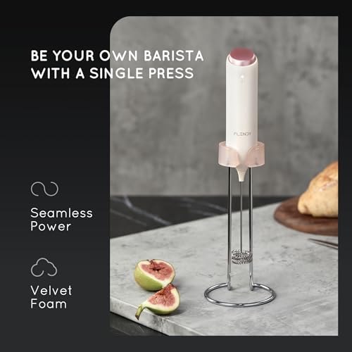 Rechargeable Milk Frother Handheld with Charging Stand