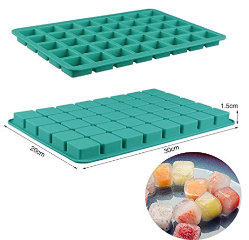 2 Pack 40 Cavity Square Caramel Candy Silicone Molds (80 Cavities)