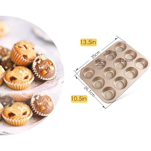 2 Packs Nonstick Round Muffin Baking Pan Tin (2 Count)