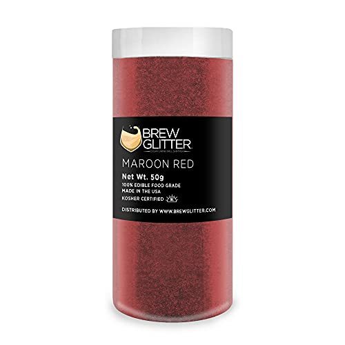 Maroon Red BREW GLITTER Edible Glitter For Drinks