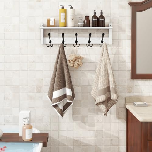 Wall Shelf with Hooks