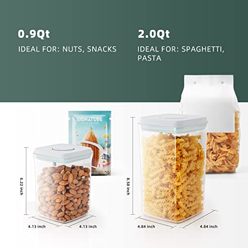 2 Pack Pop Top Airtight Food Storage Containers