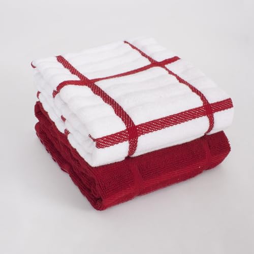 Solid & Coordinate Kitchen Towels (4 Count)