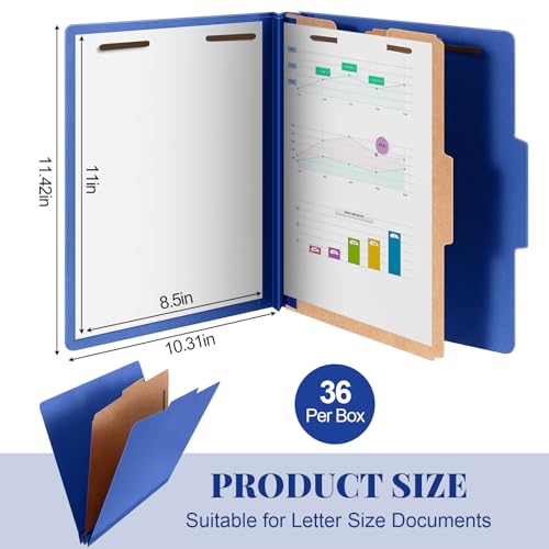 36 Pcs Classification Folder Letter Size (36 Count)