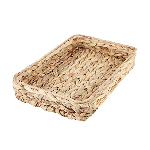 Water Hyacinth Woven Serving Tray Rectangular Hand