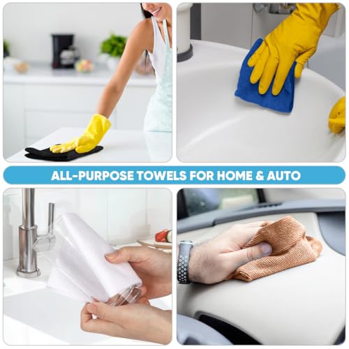 Microfiber Cleaning Cloth 330 Sheets 6 Roll (330 Count)