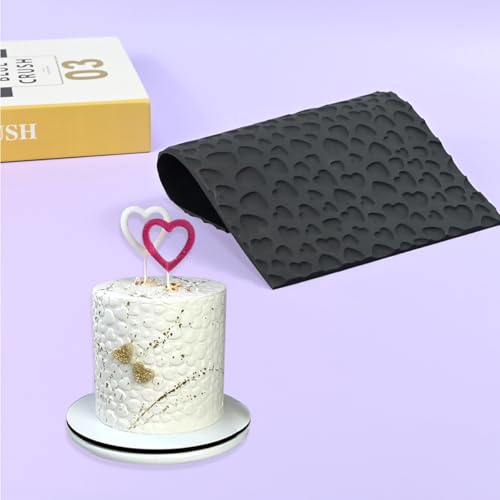 Silicone Lace Cake Mold Heart Pattern Flexible Sugar Craft Decorating Tool for Baking