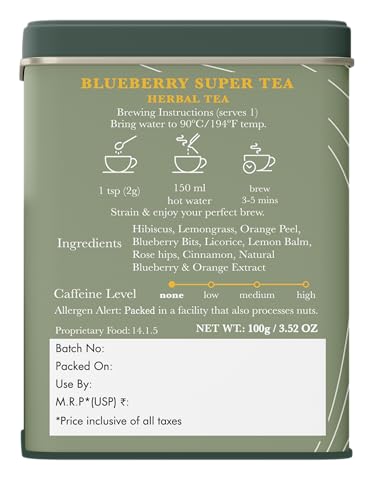 Estates Blueberry Super Herbal Tea (3.52 Ounce)