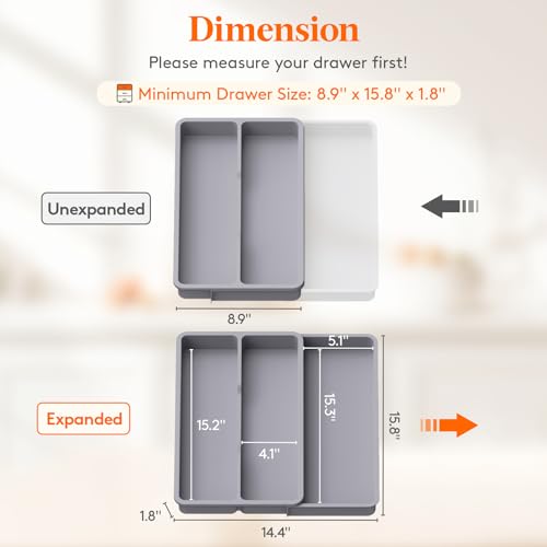 Utensil Organizer for Kitchen Drawer