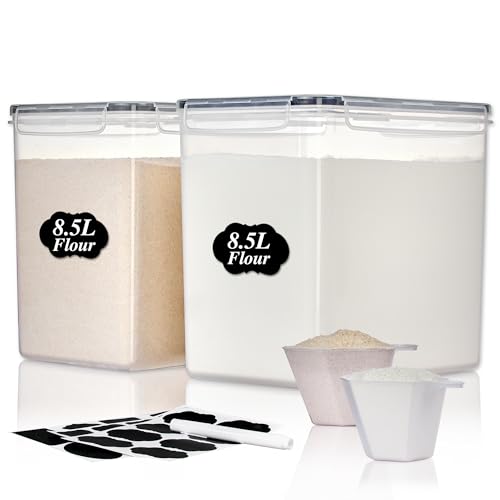 8.5L Extra Large Flour Sugar Storage Containers (2 Count)