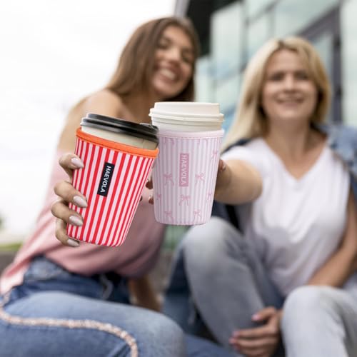 Reusable Insulated Neoprene Iced Coffee Cup Sleeve (3 Count)