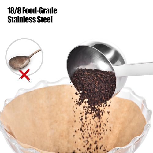 Metal 8.5in Long Handle Coffee Scoop for Ground Coffee