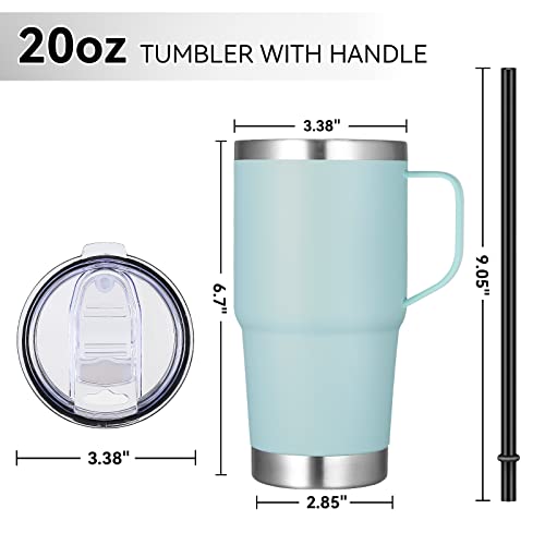 20 oz Tumbler with Handle Insulated Travel Coffee Mug