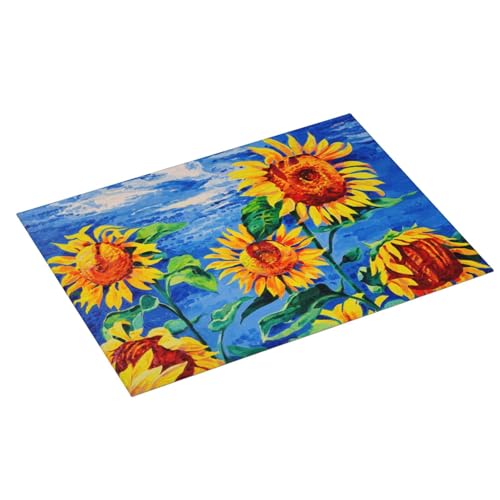 Sunflowers Large Dish Drying Mats For Kitchen Counter