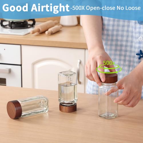 Glass Spice Jars with Labels (34 Count)