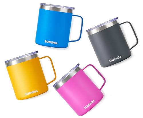 Travel Coffee Mugs Set of 4 (4 Count)