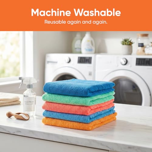Microfiber Squeegee Mopping Towel Extra Large Miracle Cloth Streak Free Floor Cloth 20x30 House (10 Count)